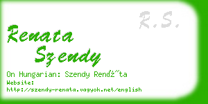 renata szendy business card